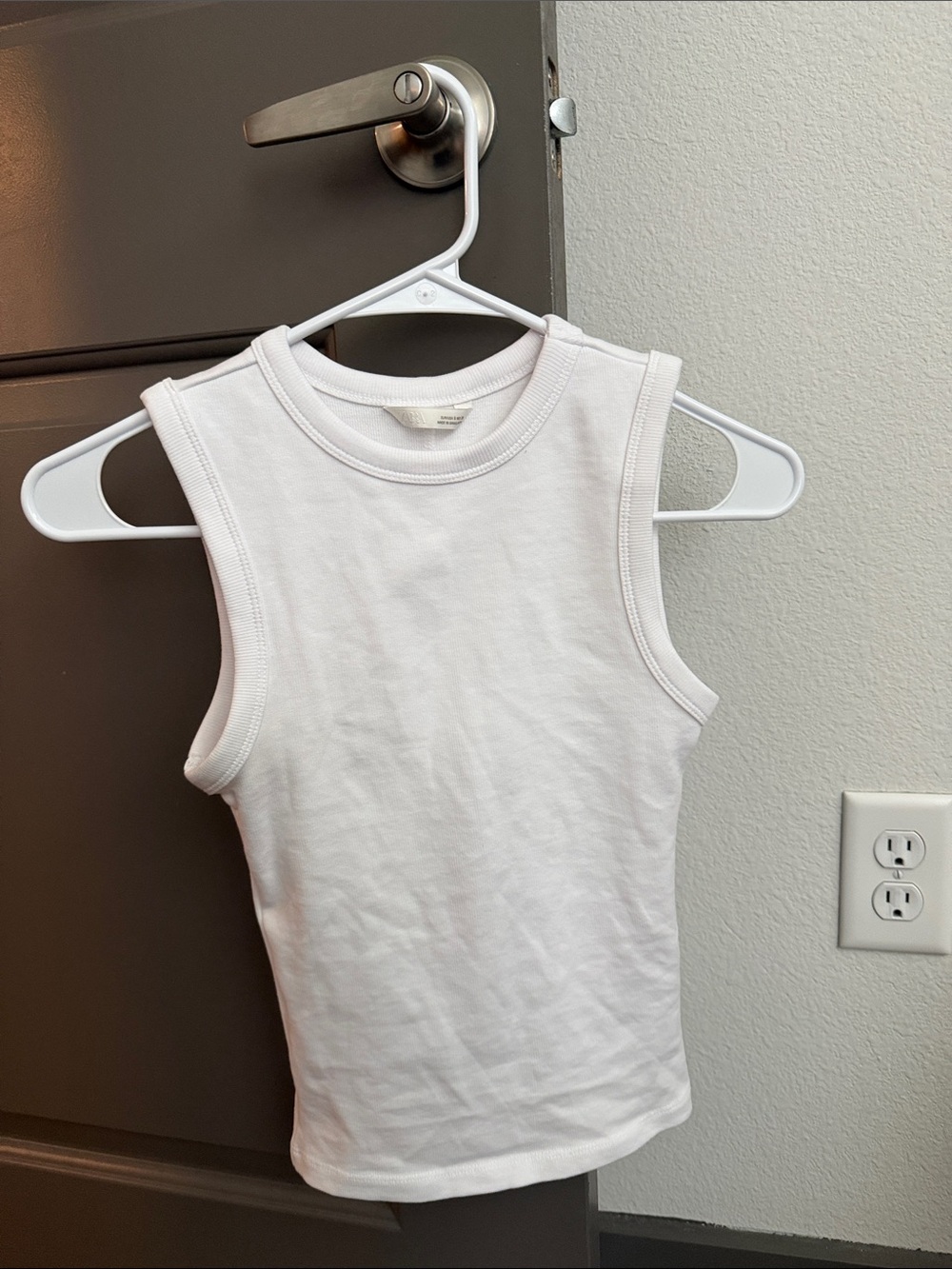 Zara White Muscle Tee